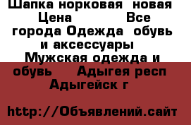 Шапка норковая, новая › Цена ­ 5 000 - Все города Одежда, обувь и аксессуары » Мужская одежда и обувь   . Адыгея респ.,Адыгейск г.